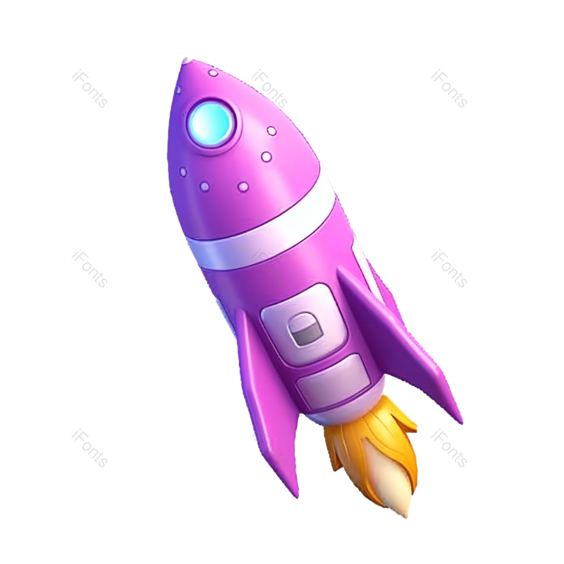 天空图片,插画元素,火箭PNG,可爱的免抠素材